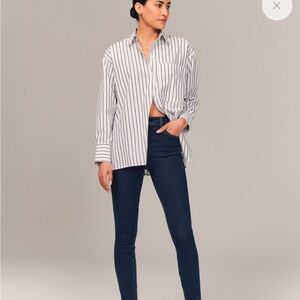 Abercrombie & Fitch Dark Blue High-Rise Skinny Jeans - Women